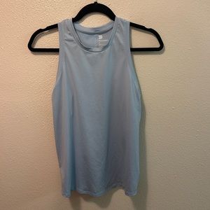 blue running tank top